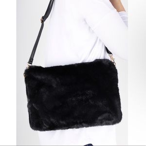 Black Fur Purse Crossbody